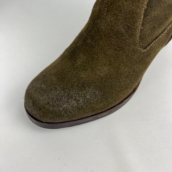Antelope Womens Brown Suede Mid Calf Boots Chunky Block Heel size 40 US 9 9.5 - Picture 10 of 16